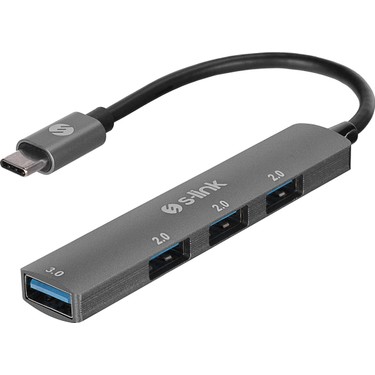 S-LINK SW-U324, Type-C to 3xUSB 2.0, 1xUSB3.0, Metal, USB HUB