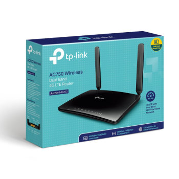 TP-LINK ARCHER MR200, AC750, 4Port, 750Mbps, Dual Band WiFi, Masaüstü, LTE Micro Sim Kart Takılabilir 3G-4G Destekli Router