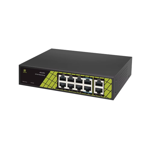 GENATA GNT-P9828V6, 8 Port, Megabit,  PoE 60W, 2 Port Uplink, Yönetilemez, Masaüstü Switch