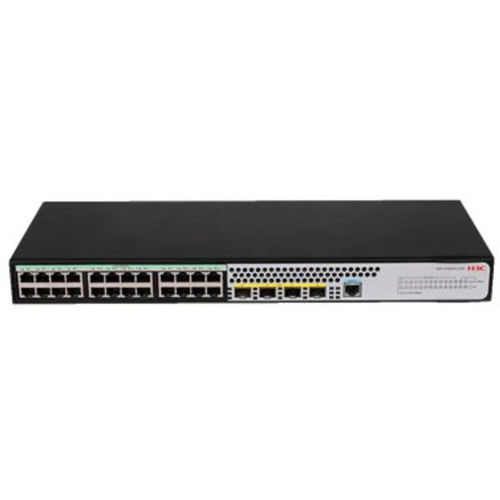 H3C S1850V2-28X-HPWR, 24 Port, GigaBit, PoE 370W, L2, 1 Port GigaBit Uplink, 4 Port 10GigaBit SFP, Web Yönetilebilir, Masaüstü Switch