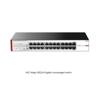 H3C Magic BS224, 24 Port, GigaBit, 2 Port GigaBit Uplink, Metal Kasa, Yönetilemez, Rack Mount Switch
