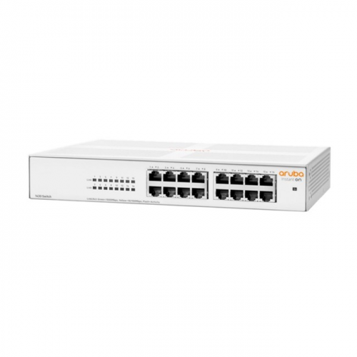 HP Aruba Instant On, R8R47A, 1430-16G, 16Port, GigaBit, Yönetilemez, Masaüstü Switch
