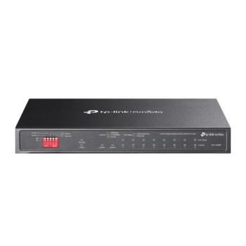 OMADA DS110GMP, 10 Port Gigabit,  8 Port Gigabit PoE+, 123W, 1 Port Combo Gigabit SFP, Yönetilemez, Metal Kasa Masaüstü Sessiz Switch