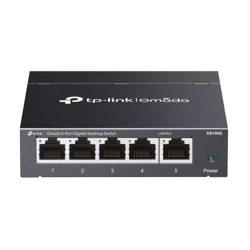 OMADA DS105G, 5 Port Gigabit,  Yönetilemez, Masaüstü/Vesa Metal Kasa Sessiz Switch
