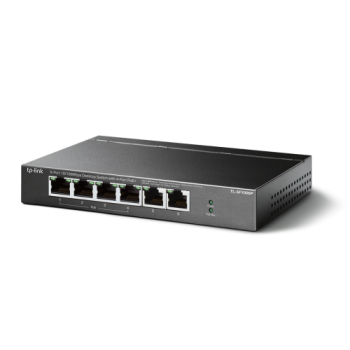 TP-LINK TL-SF1006P, 6 Port, MegaBit, 4 Port PoE 67W, Yönetilemez, Metal Kasalı Switch