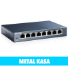 TP-LINK TL-SG108, 8 Port, GigaBit, Yönetilemez, Metal Kasa, Masaüstü Switch