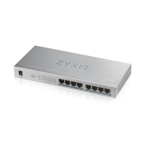 ZyXEL GS1008HP, 8 Port, GigaBit, PoE 60W, Yönetilemez, Masaüstü Switch
