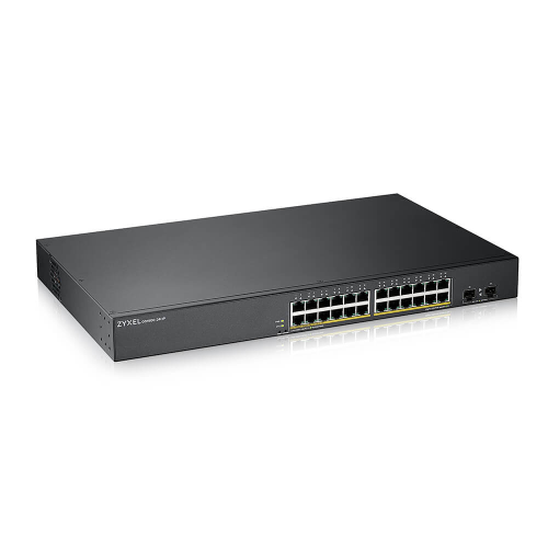 ZyXEL GS1900-24HP V2, 24 Port, GigaBit, PoE 170W, 2 Port GigaBit SFP, Yönetilebilir, Rackmount Switch