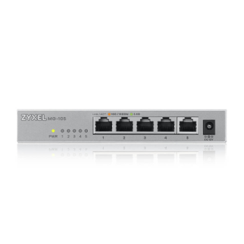 ZyXEL MG-105, 5 Port, GigaBit, Metal Kasa, Yönetilemez, Masaüstü Switch