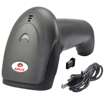 SUNLUX XL-9309B, EL Tipi, Laser, WiFi, Bluetooth, Kablosuz, 300Metre, 1D, Barkod Okuyucu