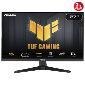 ASUS TUF GAMING VG279QE5A 27" 1ms, 146Hz, Full HD, DP, HDMI, Hoparlör, Fast IPS LED, Düşük Mavi Işık, FreeSync Premium, GAMING Monitör