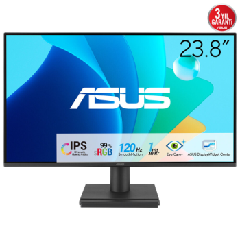ASUS VA249HG 23,8" 1ms, 120Hz, Full HD, HDMI, VGA, IPS LED, Çerçevesiz Tasarım, Düşük Mavi Işık, FreeSync Kurumsal Monitör