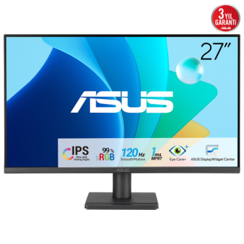 ASUS VA279HG 27" 1ms, 120Hz, Full HD, HDMI, VGA, IPS LED, Çerçevesiz Tasarım, Düşük Mavi Işık, FreeSync Kurumsal Monitör
