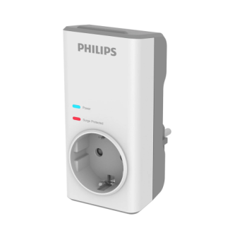 PHILIPS CHP7010W/10, Tekli, Akım Korumalı Priz, 1140 Joules, (Beyaz)