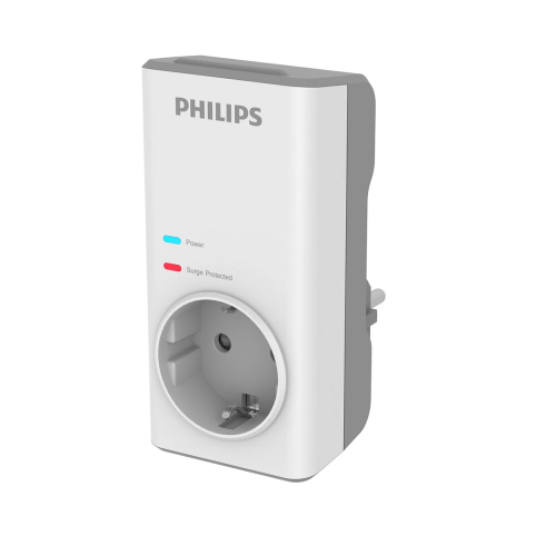PHILIPS CHP7010W/10, Tekli, Akım Korumalı Priz, 1140 Joules, (Beyaz)