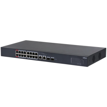 DAHUA CS4218-16ET-135, 16Port, Megabit, PoE 135W, 2 Port SFP Gigabit Combo, Cloud Yönetilebilir, Switch