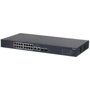 DAHUA CS4220-16GT-240, 16Port, Gigabit, PoE 240W, 2 Port Gigabit Uplink, 2 Port SFP Gigabit Combo, Cloud Yönetilebilir, Switch