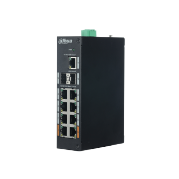 DAHUA PFS3211-8GT-120, 8 Port, Gigabit, PoE 120W, 1 Port GigaBit Uplink, 2 Port GigaBit SFP,  Yönetilemez, Rack Mount Switch
