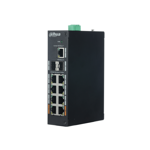 DAHUA PFS3211-8GT-120, 8 Port, Gigabit, PoE 120W, 1 Port GigaBit Uplink, 2 Port GigaBit SFP,  Yönetilemez, Rack Mount Switch