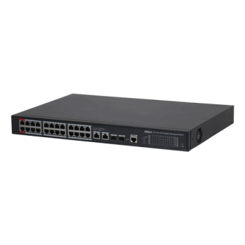 DAHUA S4228-24GT-360, 24 Port, Gigabit, PoE 365W, 2 Port GigaBit Uplink, 2 Port Gigabit Combo SFP,  Longe Range 250Mt, Cloud Yönetilebilir, Switch