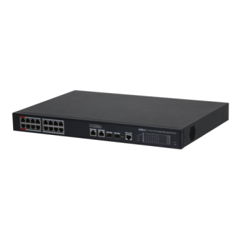 DAHUA S4220-16GT-240, 16 Port, Gigabit, PoE 240W, 2 Port Gigabit Uplink, 2 Port SFP Gigabit Combo, Longe Range 250Mt, Cloud Yönetilebilir, Switch