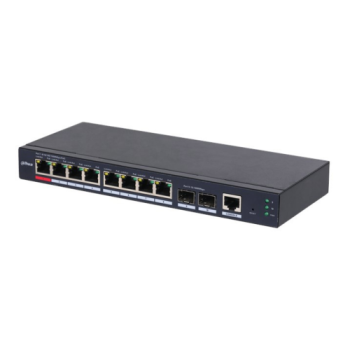 DAHUA S4210-8GT-110, 8 Port, Gigabit, PoE 110W, 2 Port Gigabit Uplink, Longe Range 250Mt., Cloud Yönetilebilir, Switch