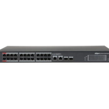 DAHUA PFS3228-24GT-360, 24 Port, GigaBit, PoE 360W, 2 Port GigaBit Uplink, 2 Port GigaBit Combo SFP, Rack Mount Switch