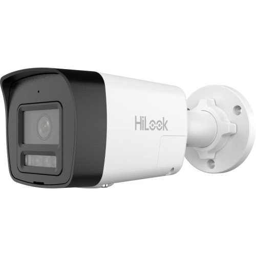 HILOOK IPC-B120HA-LUFC, 2Mpix, 2,8mm Lens, H265+, Dual Light, 30Mt Gece Görüşü, Dahili Mikrofon, IP67, PoE, Bullet, IP Kamera