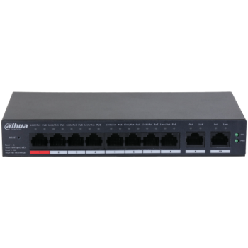 DAHUA CS4010-8ET-110, 8 Port, Megabit, PoE 110W, 2 Port Uplink, Cloud Yönetilebilir, Switch