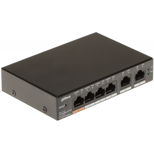 DAHUA CS4006-4ET-60, 4 Port, Megabit, PoE 60W, 2 Port Uplink, Cloud Yönetilebilir, Switch