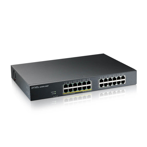 ZyXEL GS1915-24EP, 24 Port, GigaBit, 12 Port PoE, Yönetilebilir, Sessiz, Masaüstü Switch