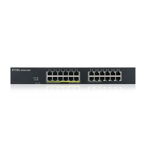 ZyXEL GS1915-24EP, 24 Port, GigaBit, 12 Port PoE, Yönetilebilir, Sessiz, Masaüstü Switch