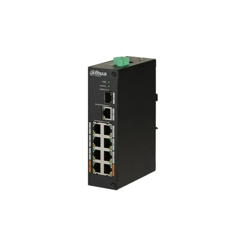 DAHUA PFS3110-8ET-96-V2, 8 Port, Megabit, PoE 96W, 1 Port Gigabit Uplink, 1 Port Gigabit SFP, Yönetilemez, Masaüstü Switch