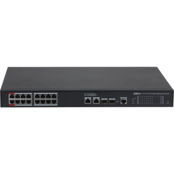 DAHUA S4228-24GT-360, 24 Port, Gigabit, PoE 365W, 2 Port GigaBit Uplink, 2 Port Gigabit Combo SFP,  Longe Range 250Mt, Cloud Yönetilebilir, Switch