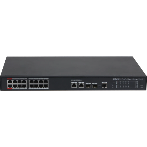 DAHUA S4228-24GT-360, 24 Port, Gigabit, PoE 365W, 2 Port GigaBit Uplink, 2 Port Gigabit Combo SFP,  Longe Range 250Mt, Cloud Yönetilebilir, Switch