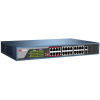 HIKVISION DS-3E0326P-E/M(B), 24 Port, MegaBit, PoE 250W, 1 Port GigaBit Uplink, 1 Port GigaBit SFP, Yönetilemez, Rack Mount Switch
