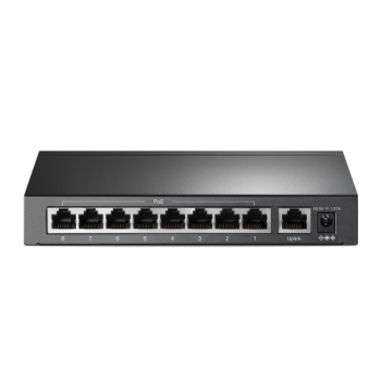 TP-LINK TL-SF1009P, 8 Port, MegaBit, PoE 65W, 1 Port Uplink, Yönetilemez, Metal Kasa, Masaüstü Switch