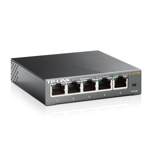 TP-LINK TL-SG105E, 5 Port, GigaBit, Easy Smart, Yönetilebilir, Masaüstü Switch