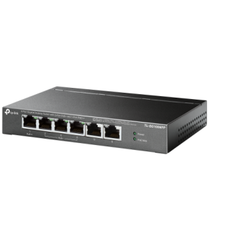 TP-LINK TL-SG1006PP, 6 Port, GigaBit, 4 Port PoE 64W, Yönetilemez, Metal Kasa, Masaüstü Switch