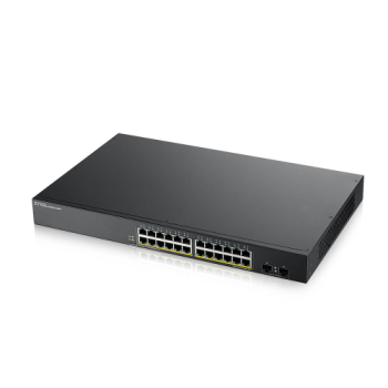 ZyXEL GS1900-24HP V2, 24 Port, GigaBit, PoE 170W, 2 Port GigaBit SFP, Yönetilebilir, Rackmount Switch