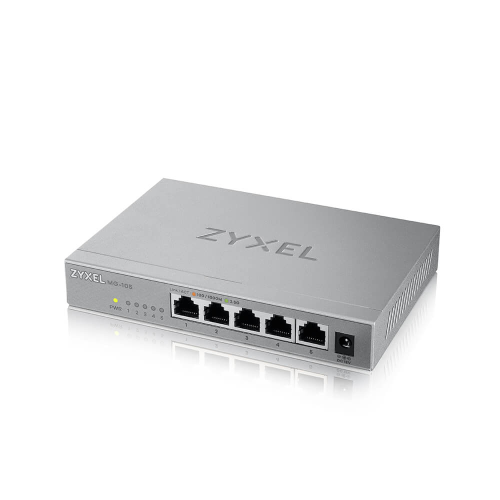 ZyXEL MG-105, 5 Port, GigaBit, Metal Kasa, Yönetilemez, Masaüstü Switch