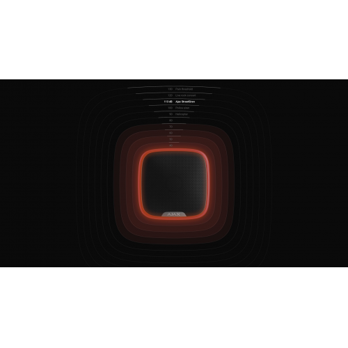 AJAX StreetSiren, Kablosuz, Harici Siren, SİYAH